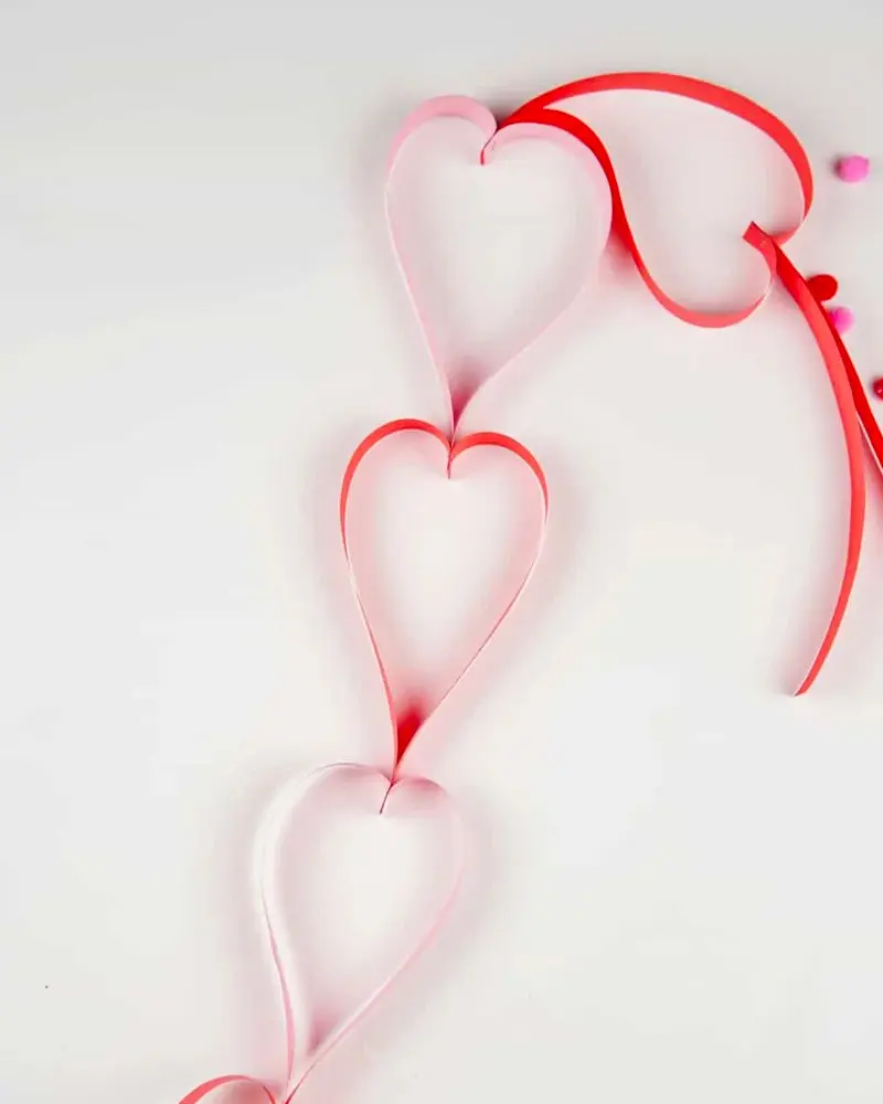 guirlande coeur diy enfant saint valentin