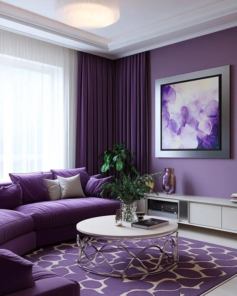 deco salon chic violet
