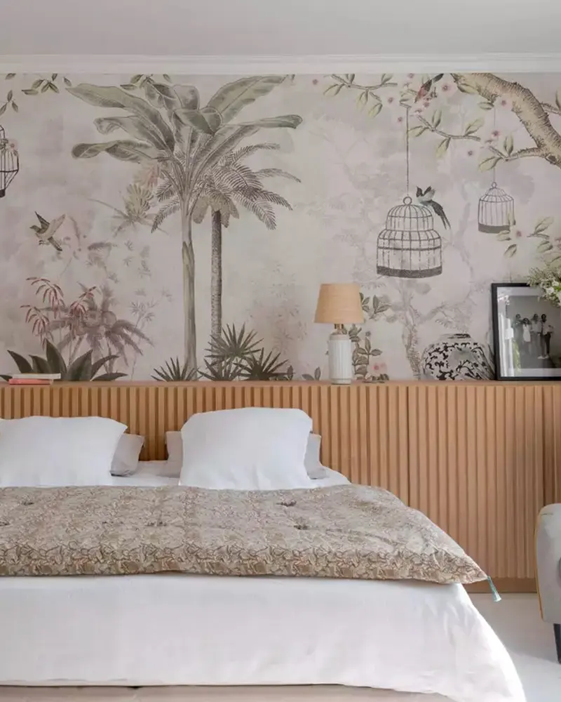 deco chambre tropicale moderne