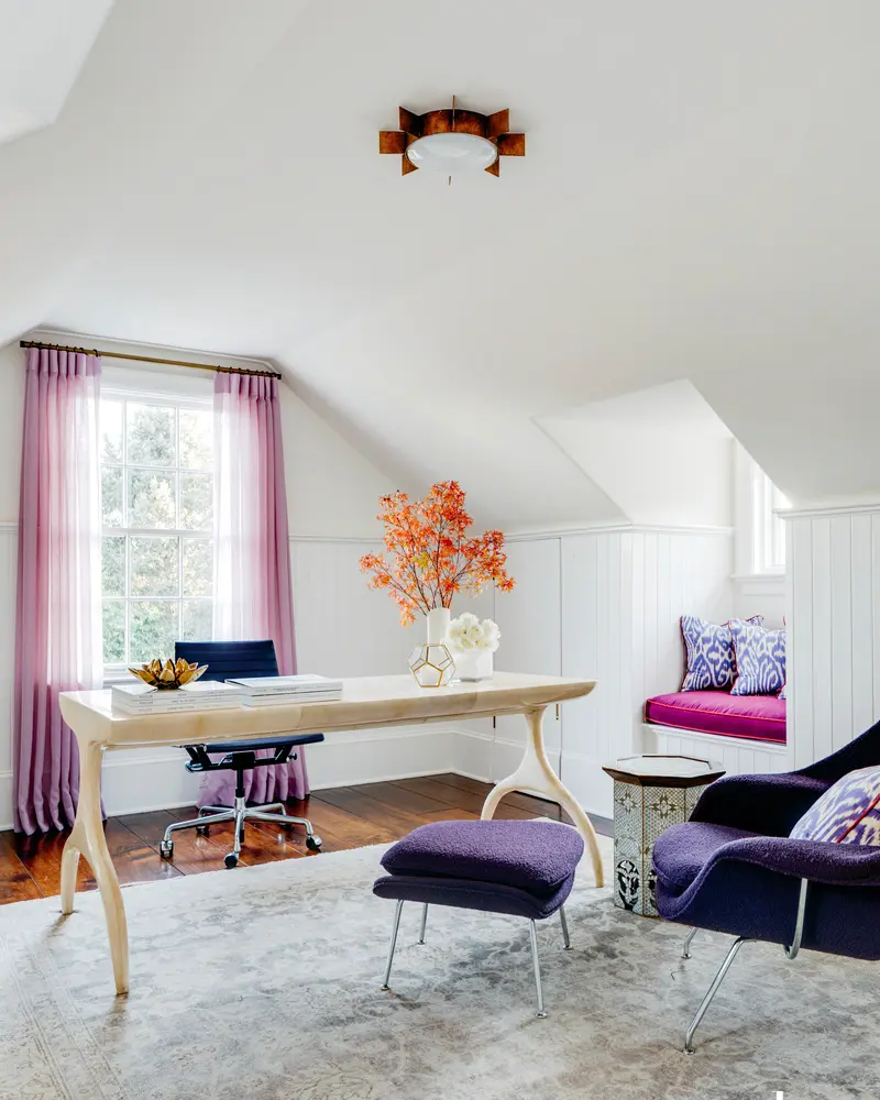 fauteuil violet deco bureau