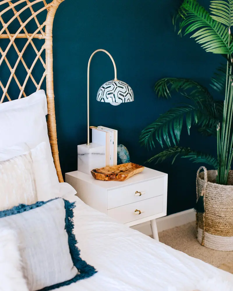 deco chambre tropicale rotin