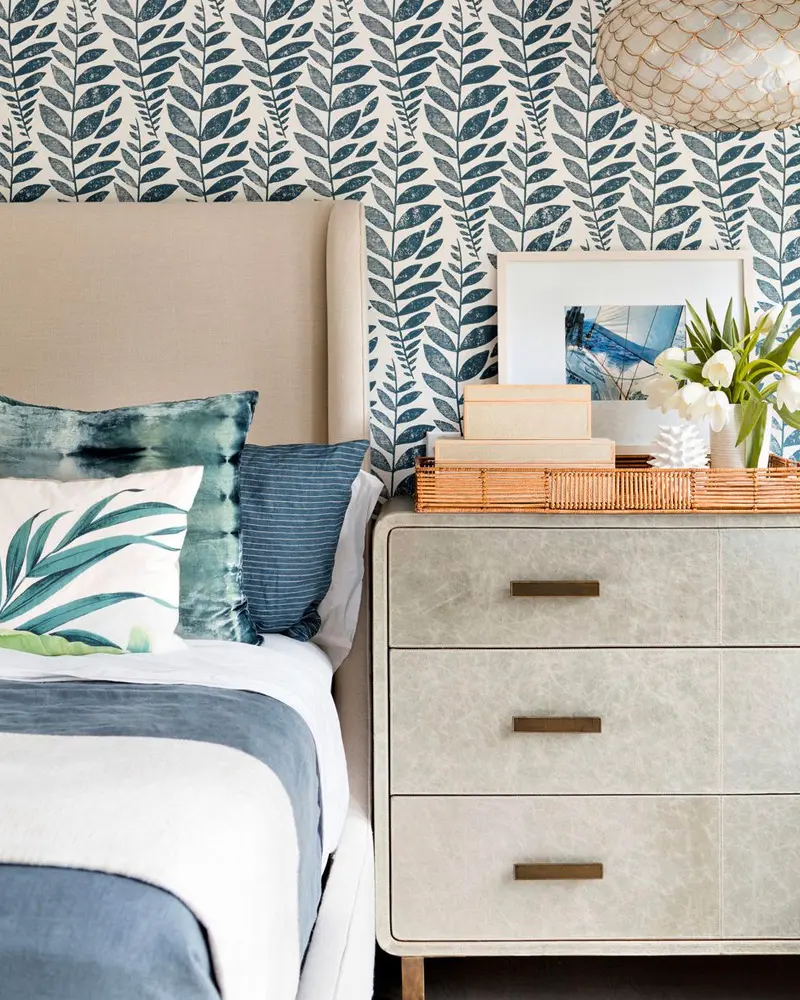 deco chambre tropicale bleue