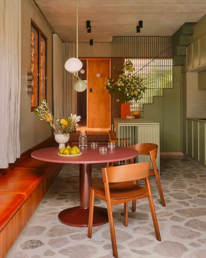 deco salle a manger vintage orange