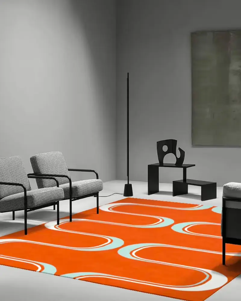 tapis vintage orange