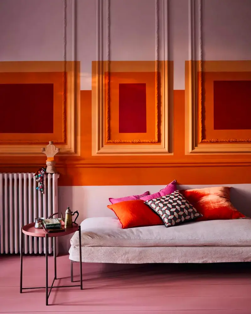 deco salon orange rose