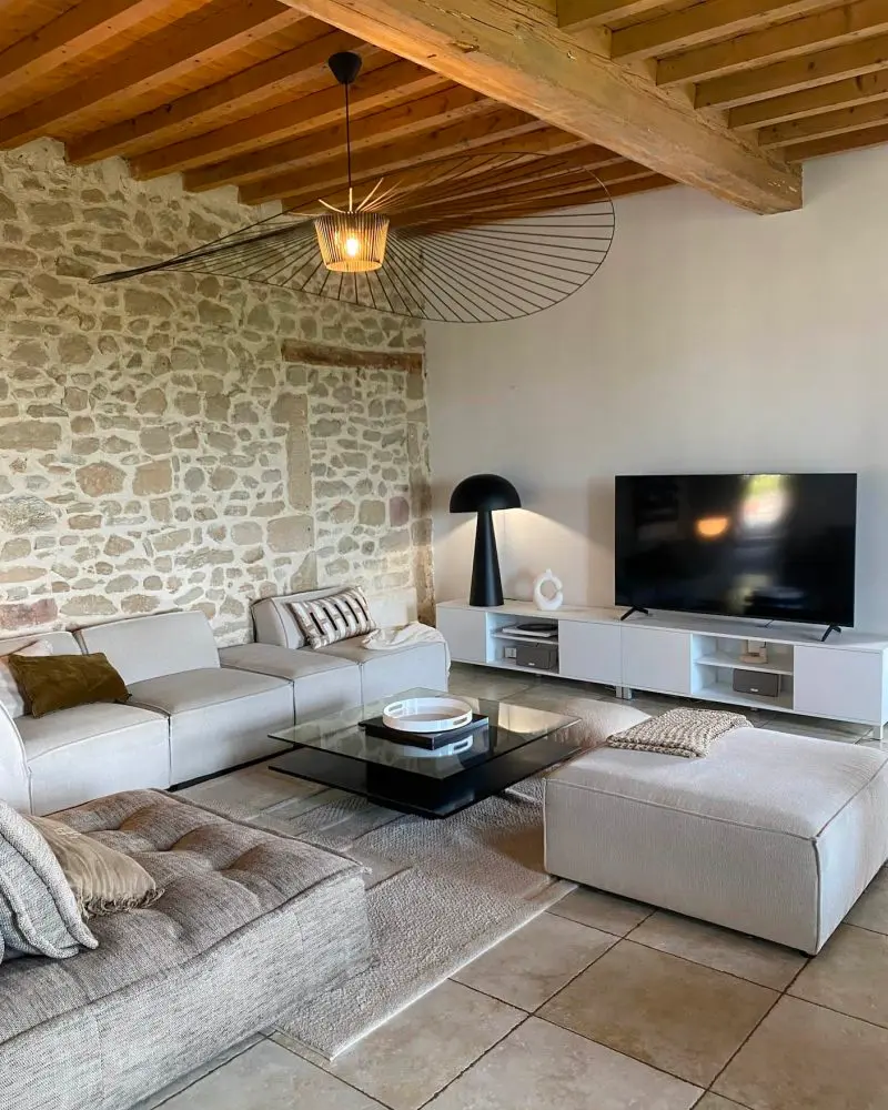 canape angle face tv