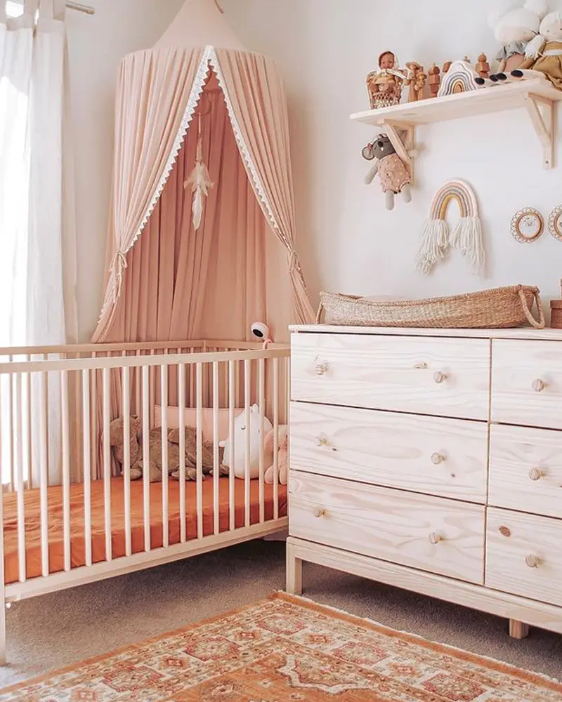 deco chambre bebe beige rose