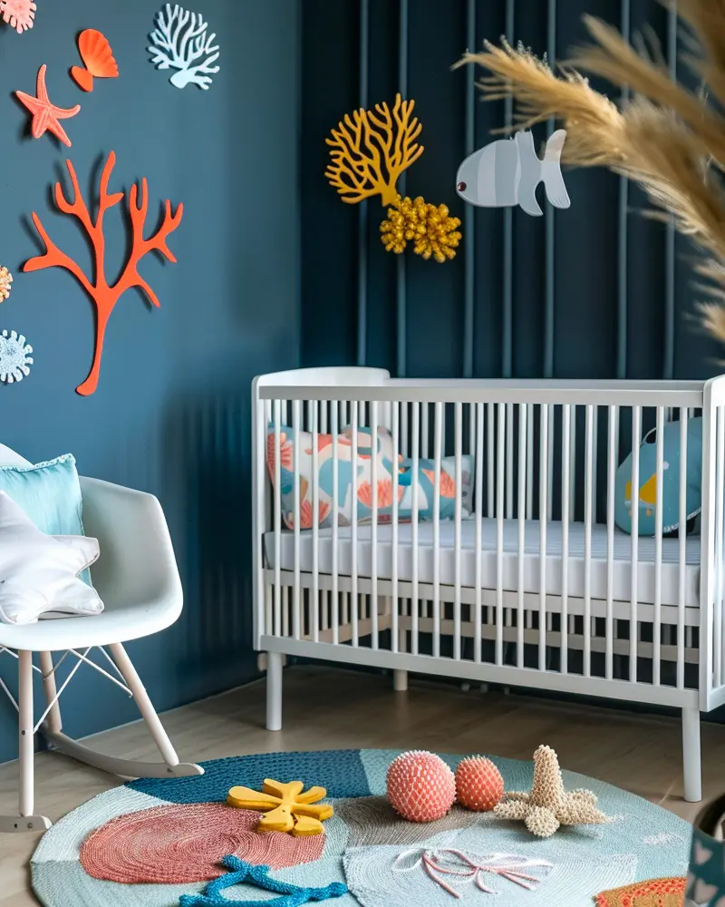 deco chambre bebe bord de mer bleu