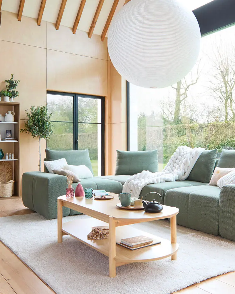 canape angle convertible deco salon