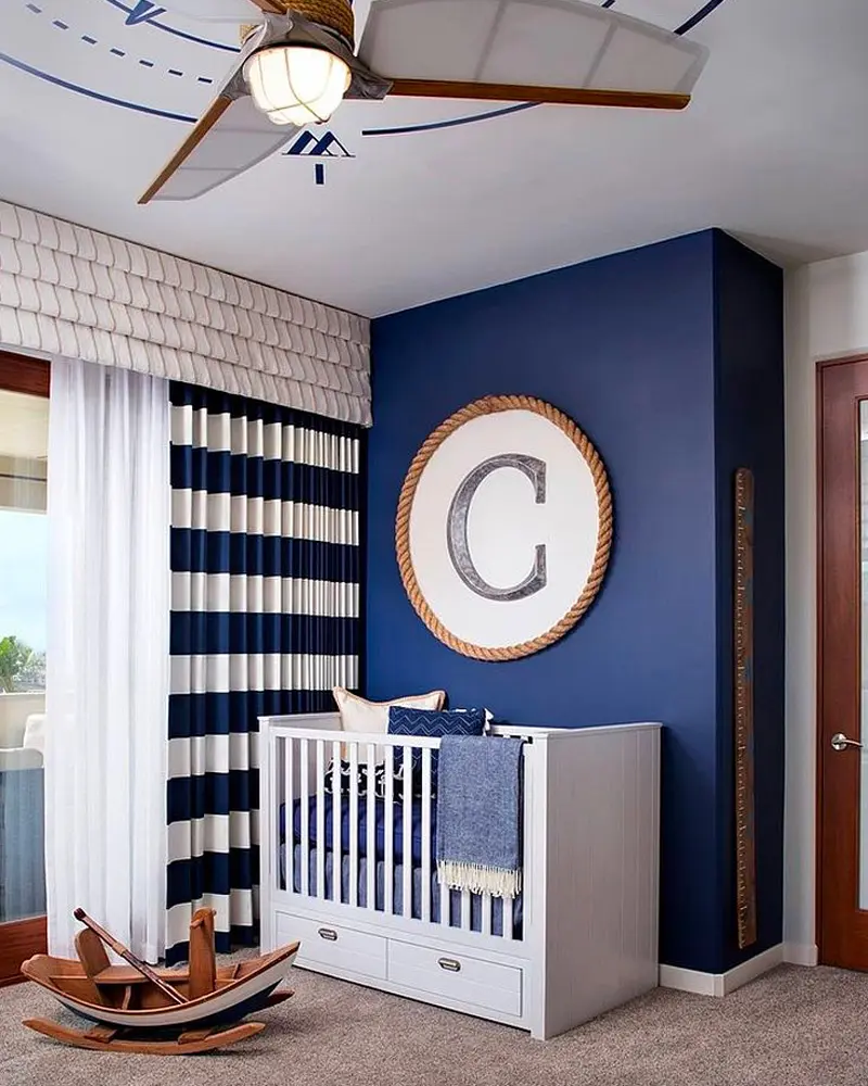 deco chambre bebe bleu bord de mer