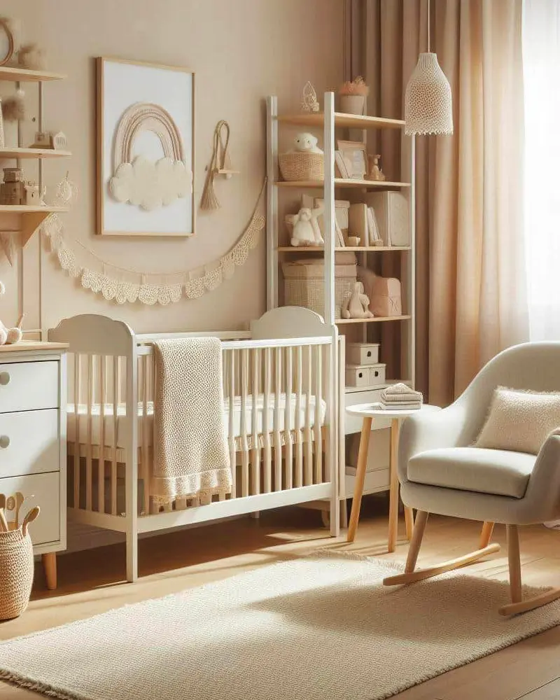deco chambre bebe scandinave beige