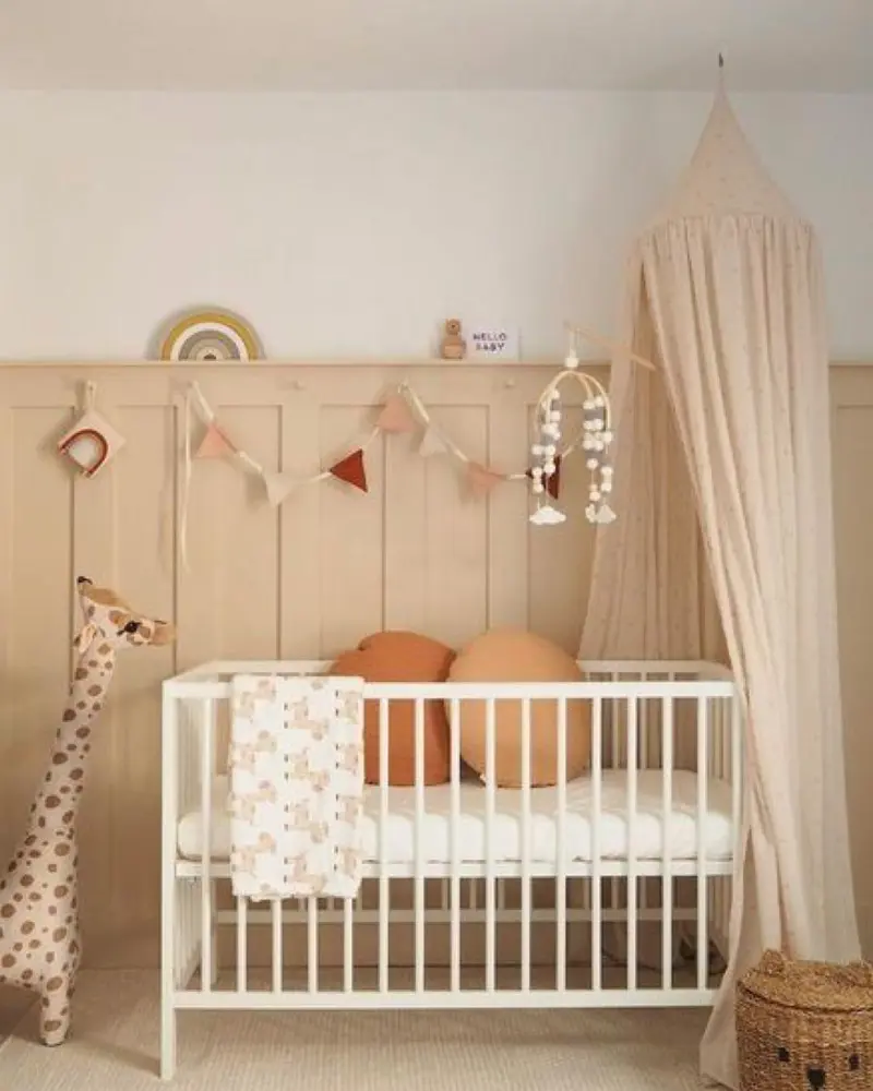 deco chambre bebe scandinave beige