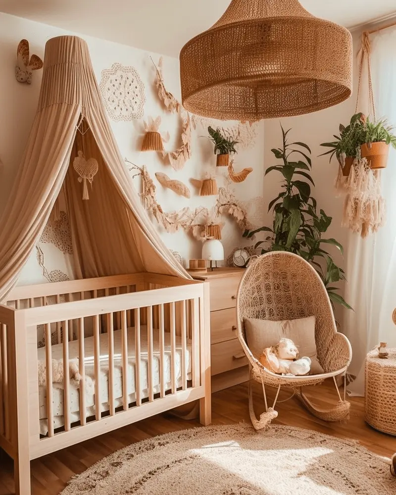 deco chambre bebe beige boheme