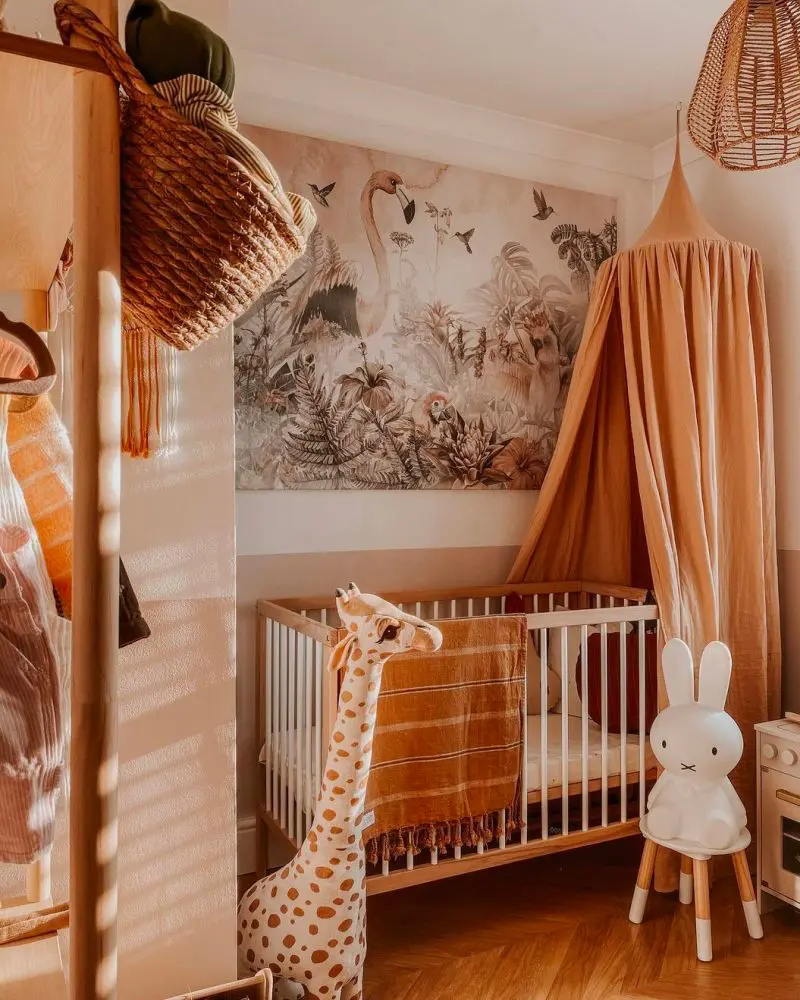 deco chambre bebe boheme orange