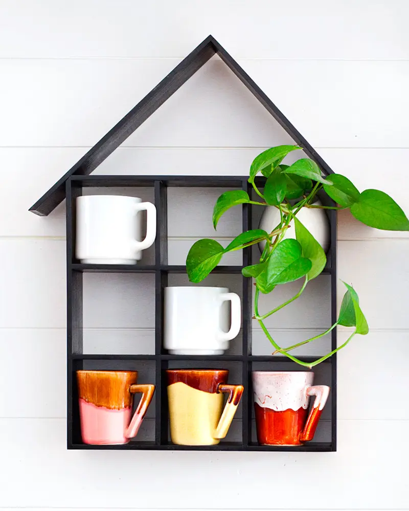 etagere murale maison bois diy