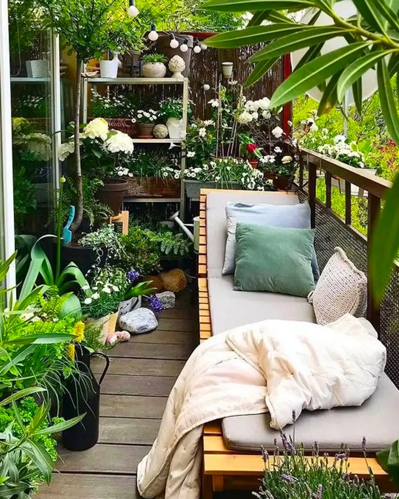 deco balcon été vert