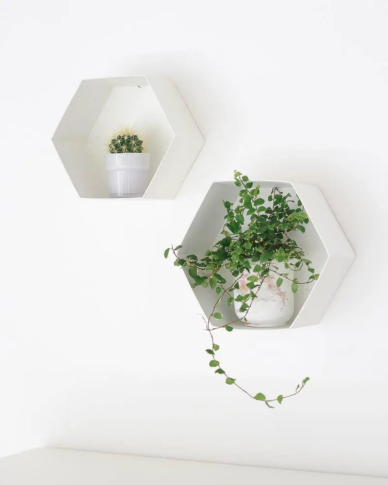 etagere murale géométrique carton diy