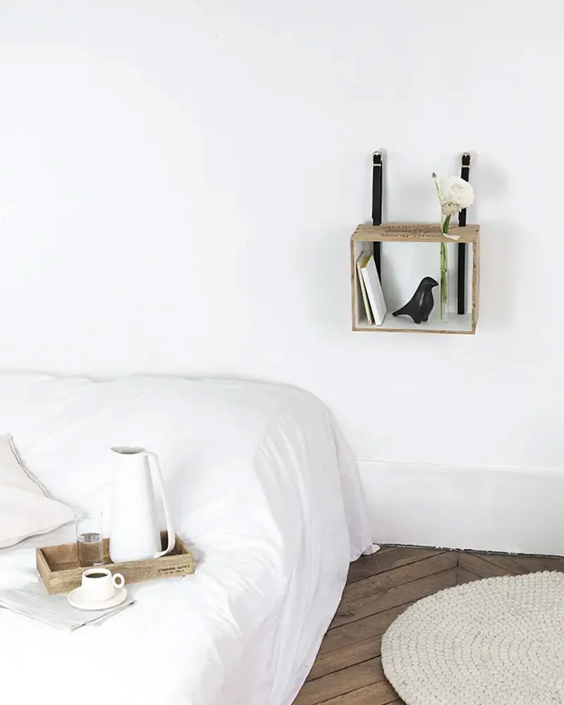 etagere murale caisse bois ceinture diy