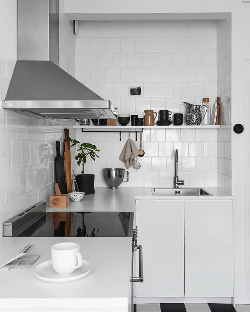 deco appartement moderne scandinave noir cuisine