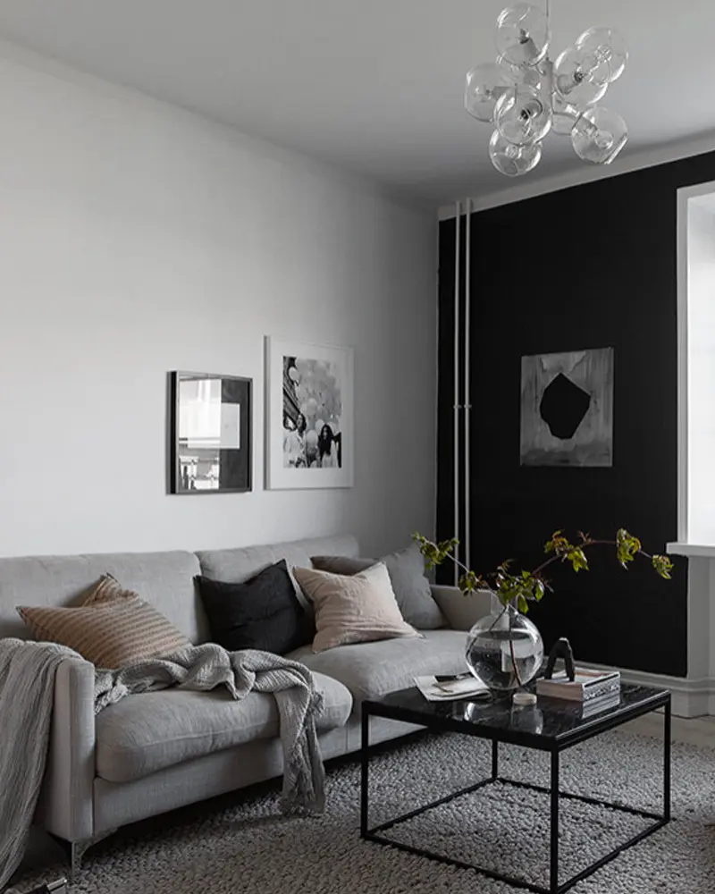 deco appartement moderne scandinave noir salon
