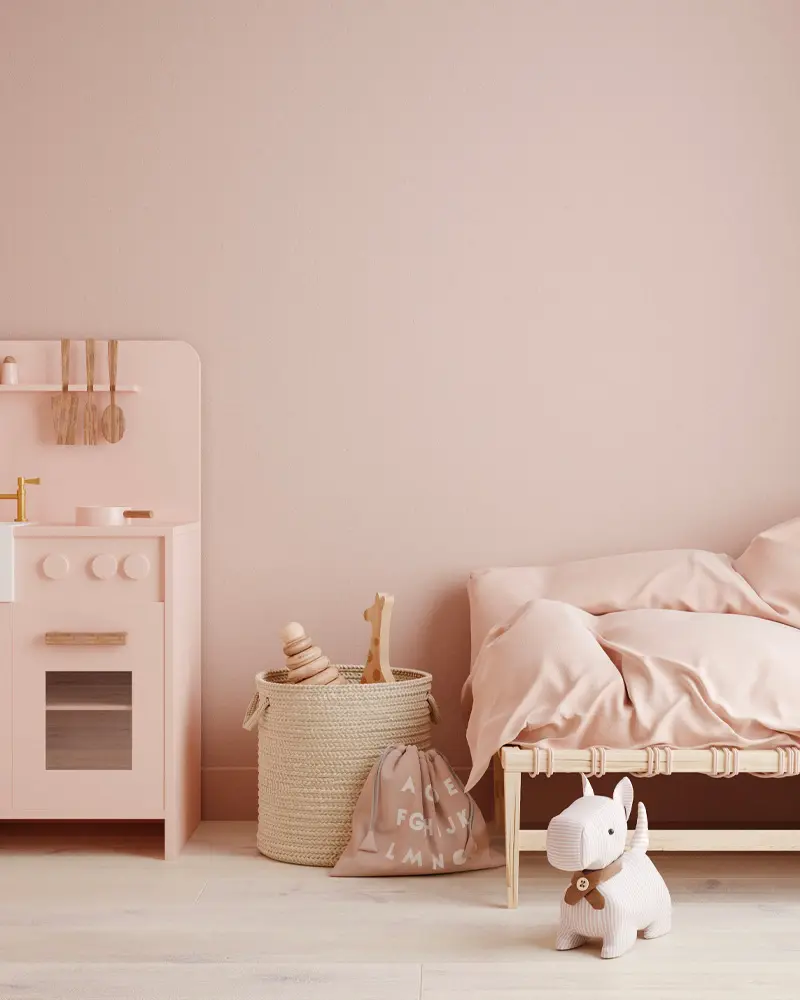 deco chambre enfant moderne minimaliste rose