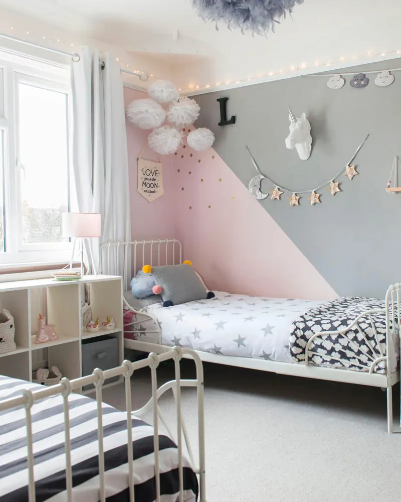 deco chambre enfant rose moderne