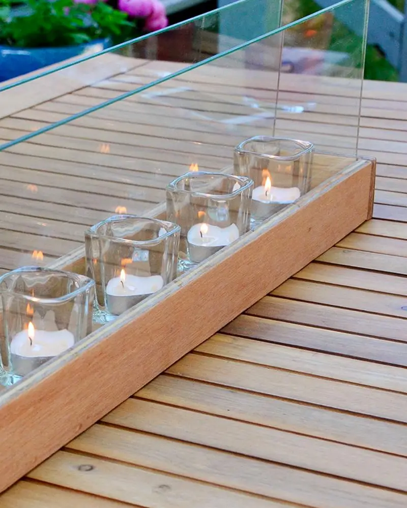 photophore bois moderne diy