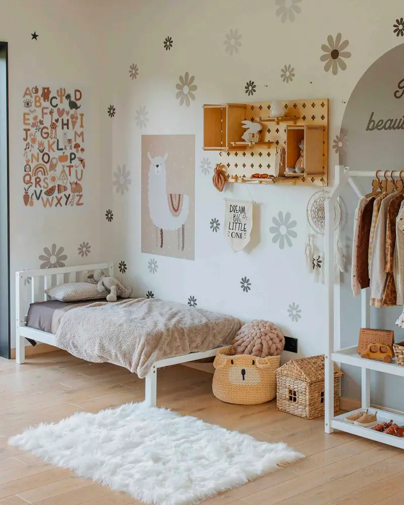 deco chambre enfant nature blanc