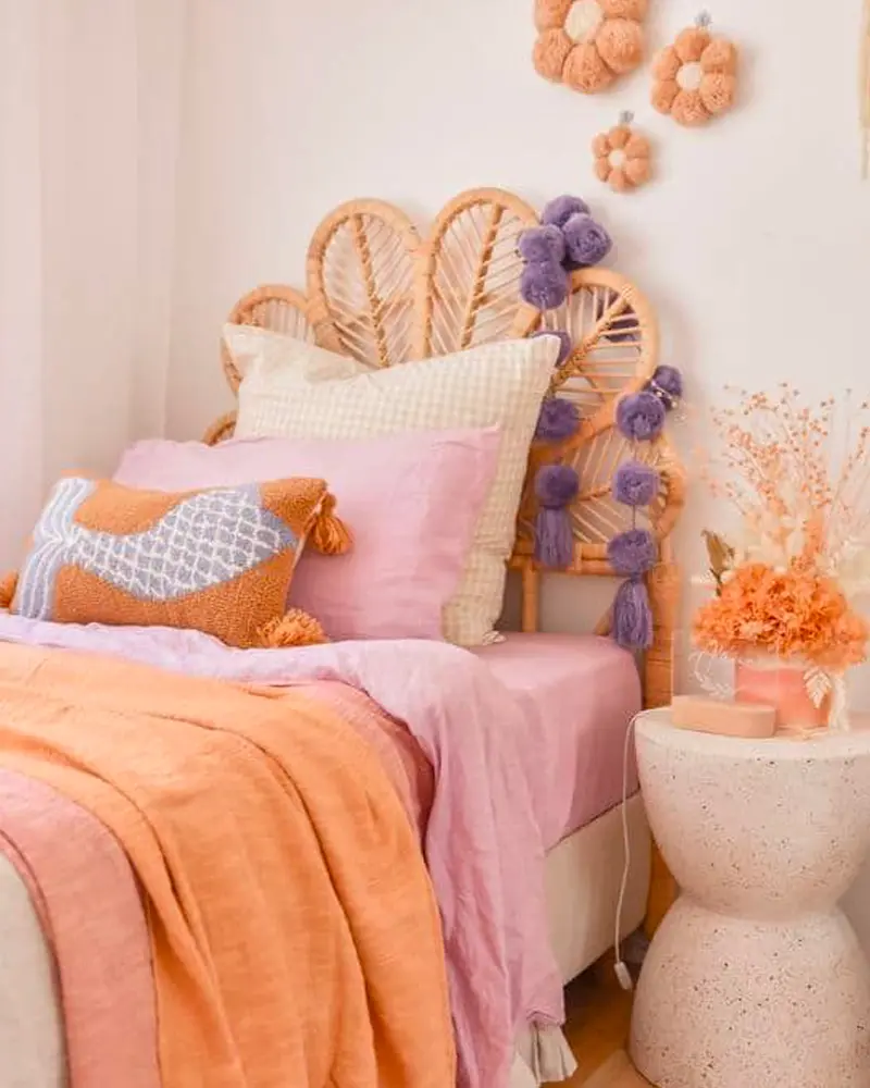 deco chambre enfant rose boheme