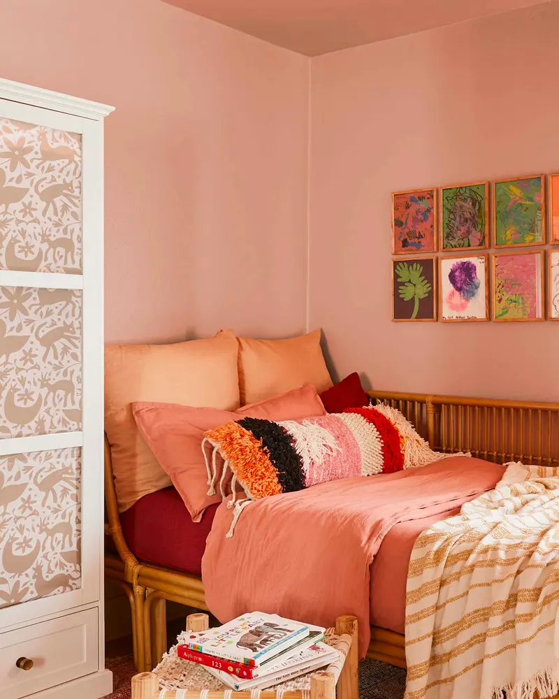deco chambre enfant orange boheme