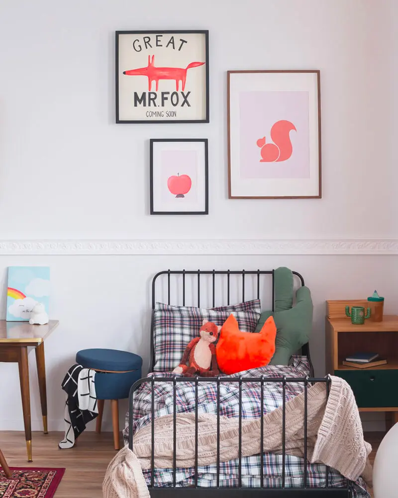 deco chambre enfant vintage orange
