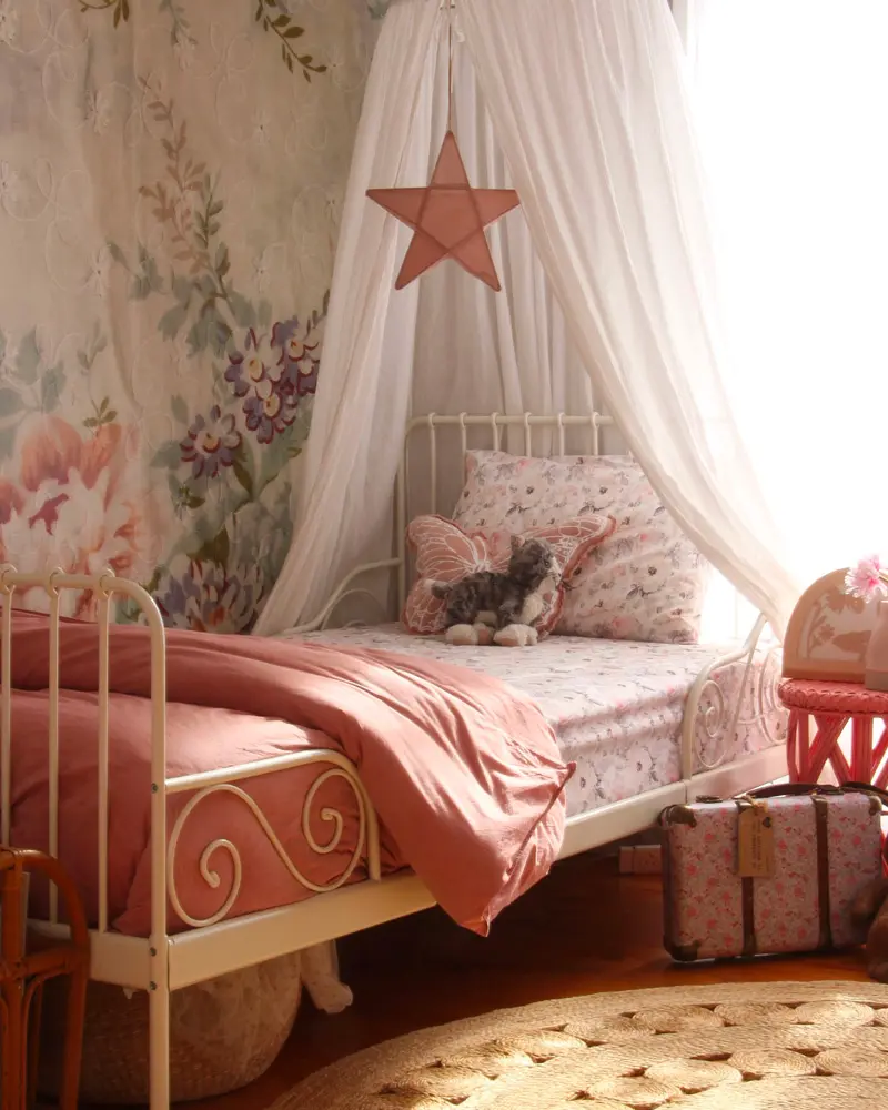 deco chambre enfant rose vintage