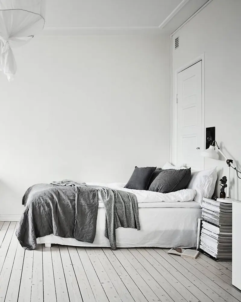 deco studio gris noir blanc chambre