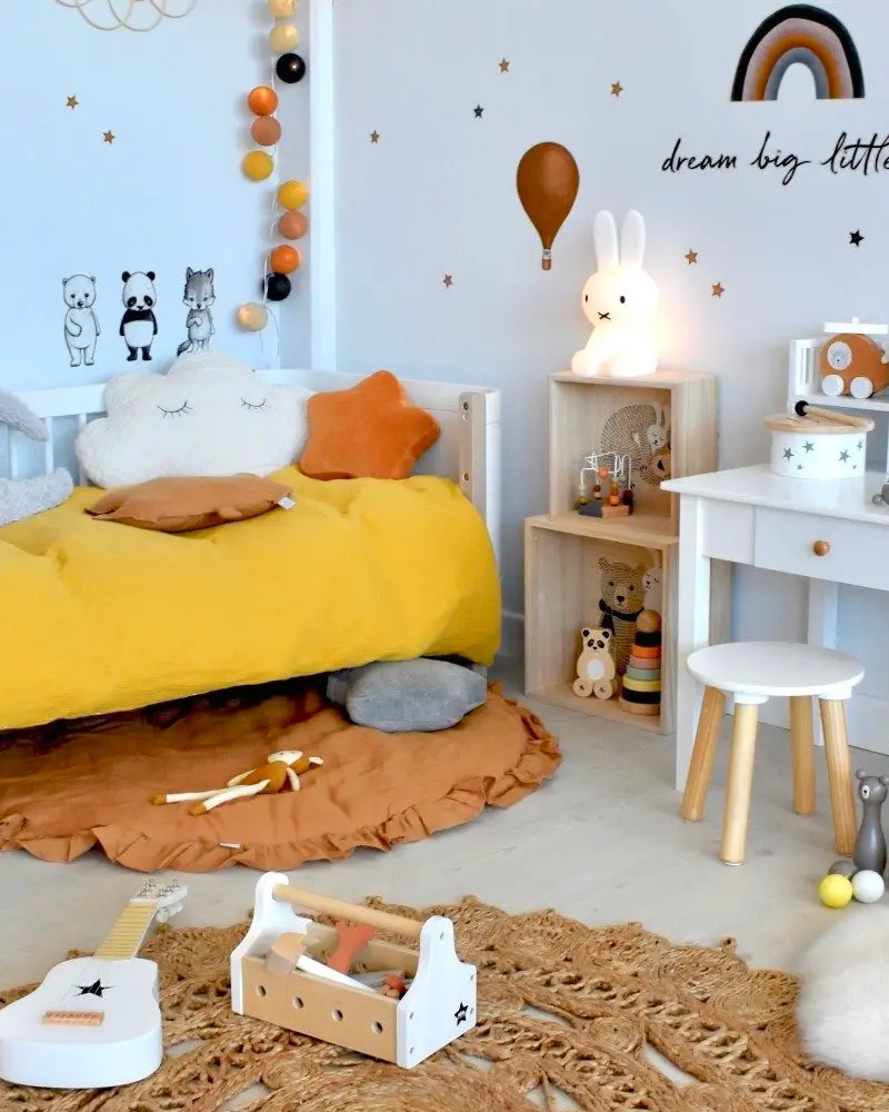 deco chambre enfant boheme jaune