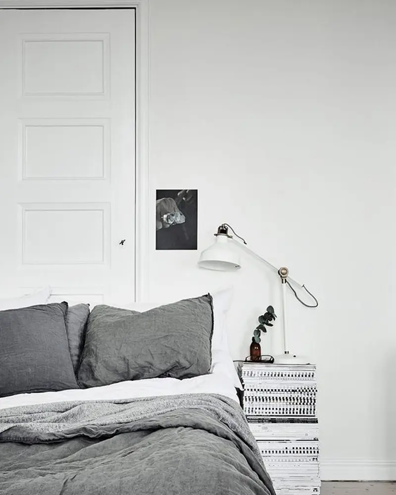 deco studio gris noir blanc chambre