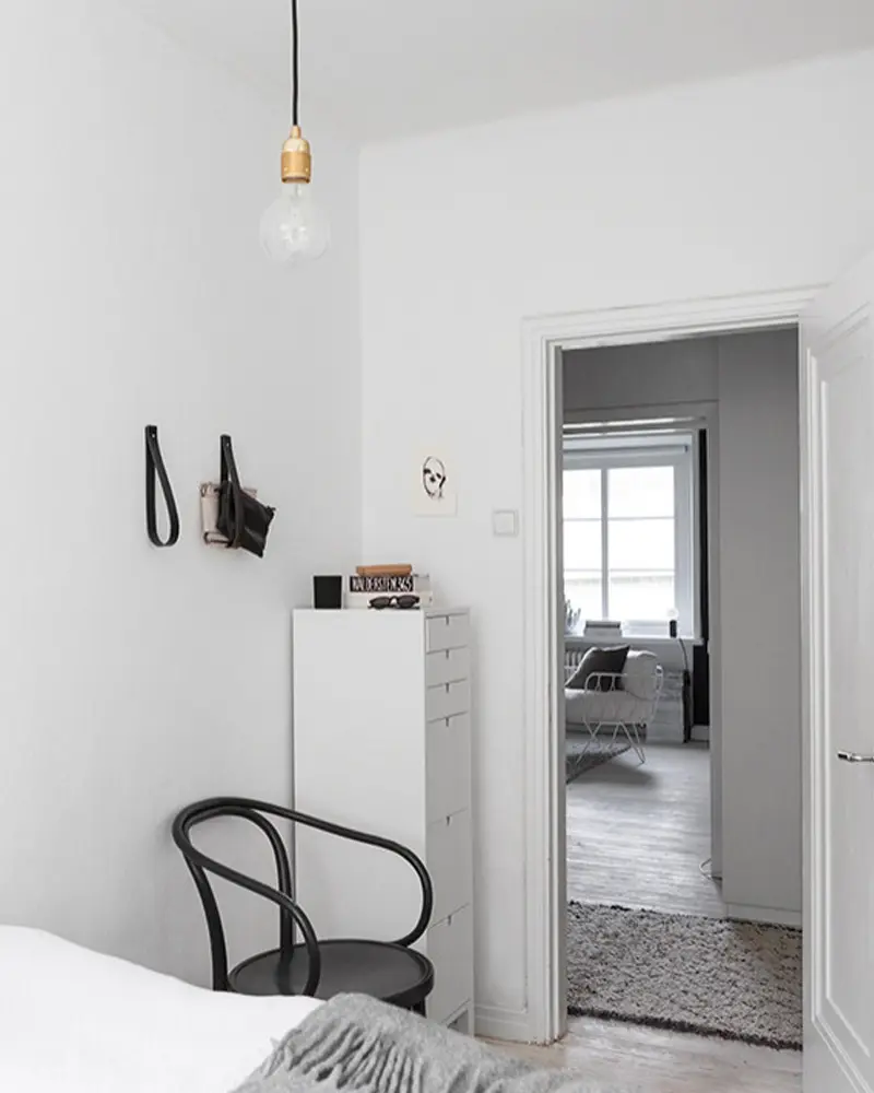 deco appartement moderne scandinave noir chambre