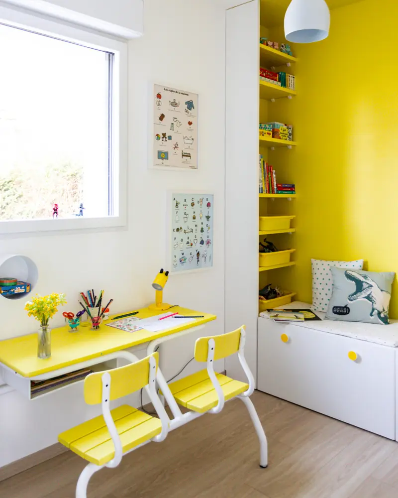 deco chambre enfant jaune acidulée