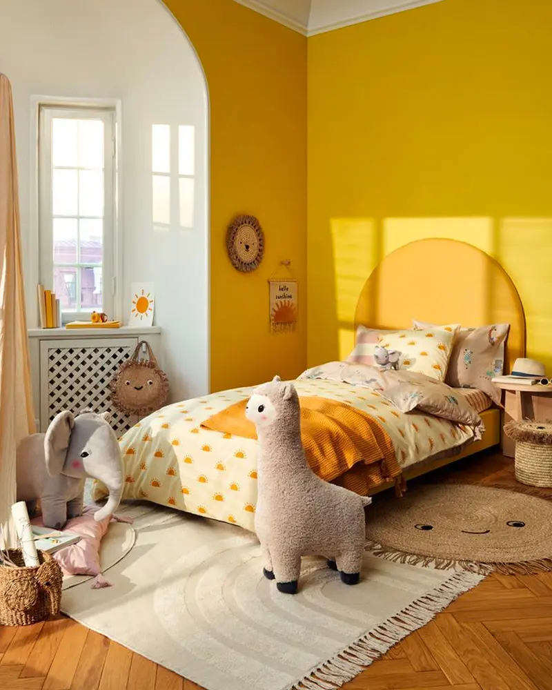 deco chambre enfant jaune
