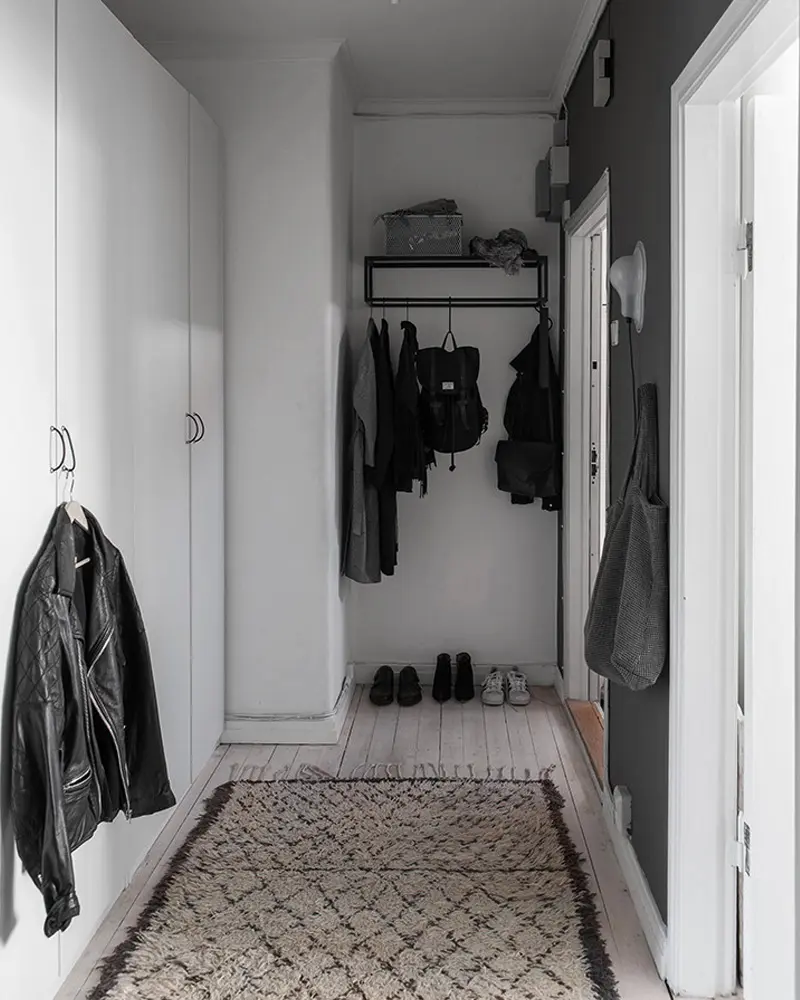 deco appartement moderne scandinave noir entree