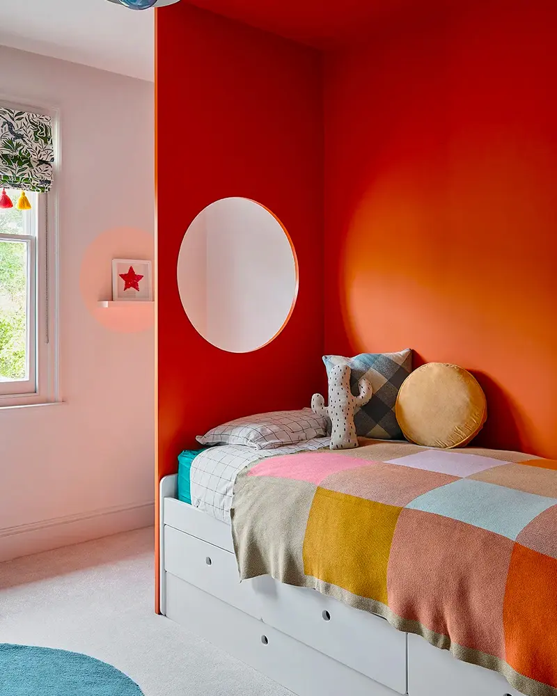 deco chambre enfant moderne orange