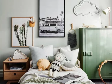deco chambre enfant gris