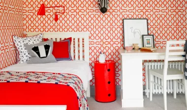 deco chambre enfant rouge