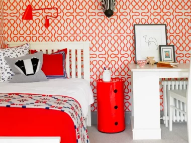 deco chambre enfant rouge