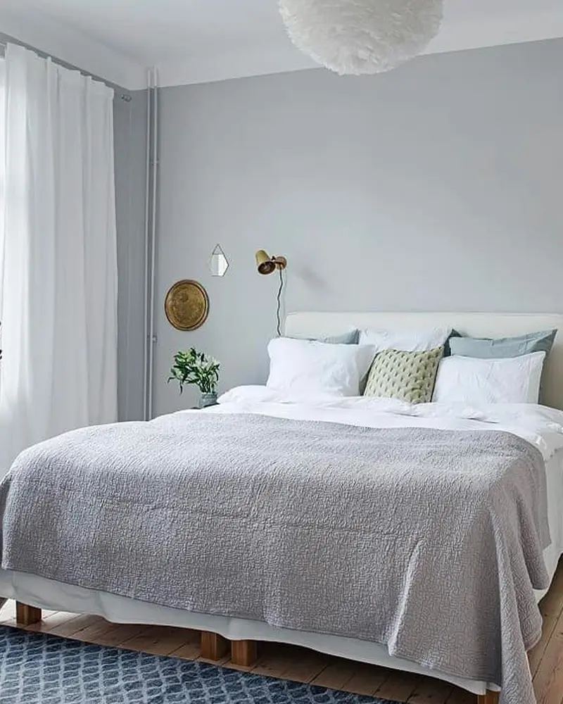 deco appartement vert blanc chambre
