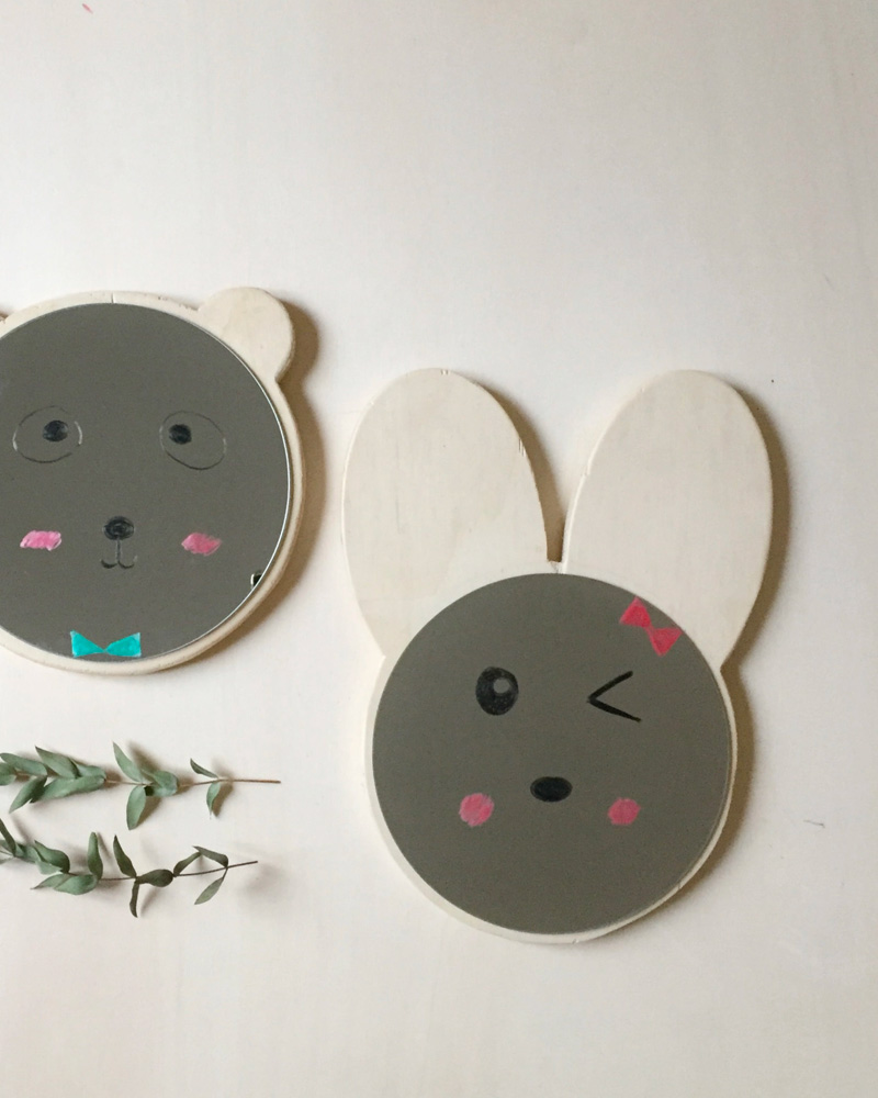 miroir animal bois diy