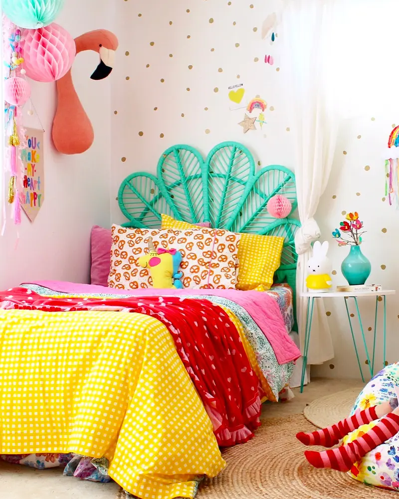 deco chambre enfant boheme rouge