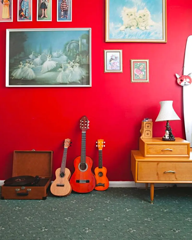 deco chambre enfant vintage rouge