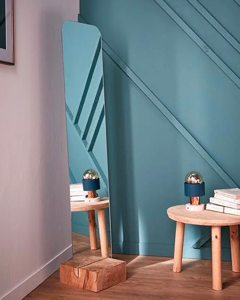 miroir sur pied buche diy