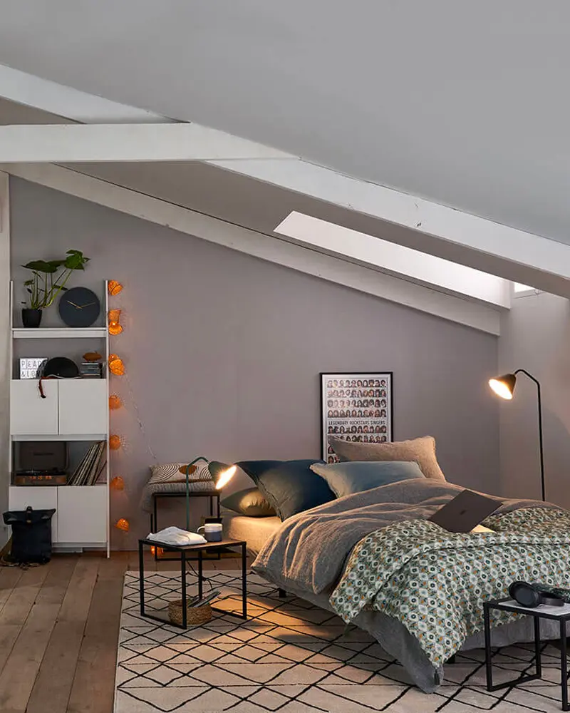 deco chambre enfant gris moderne