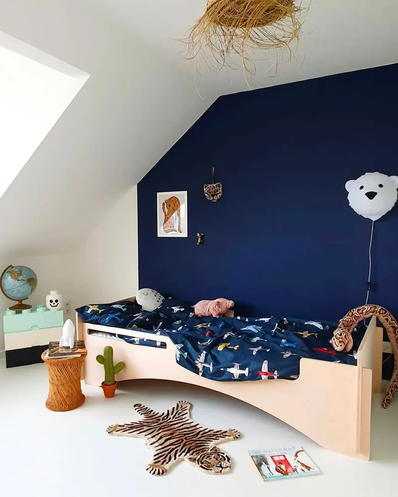 deco chambre enfant moderne bleu